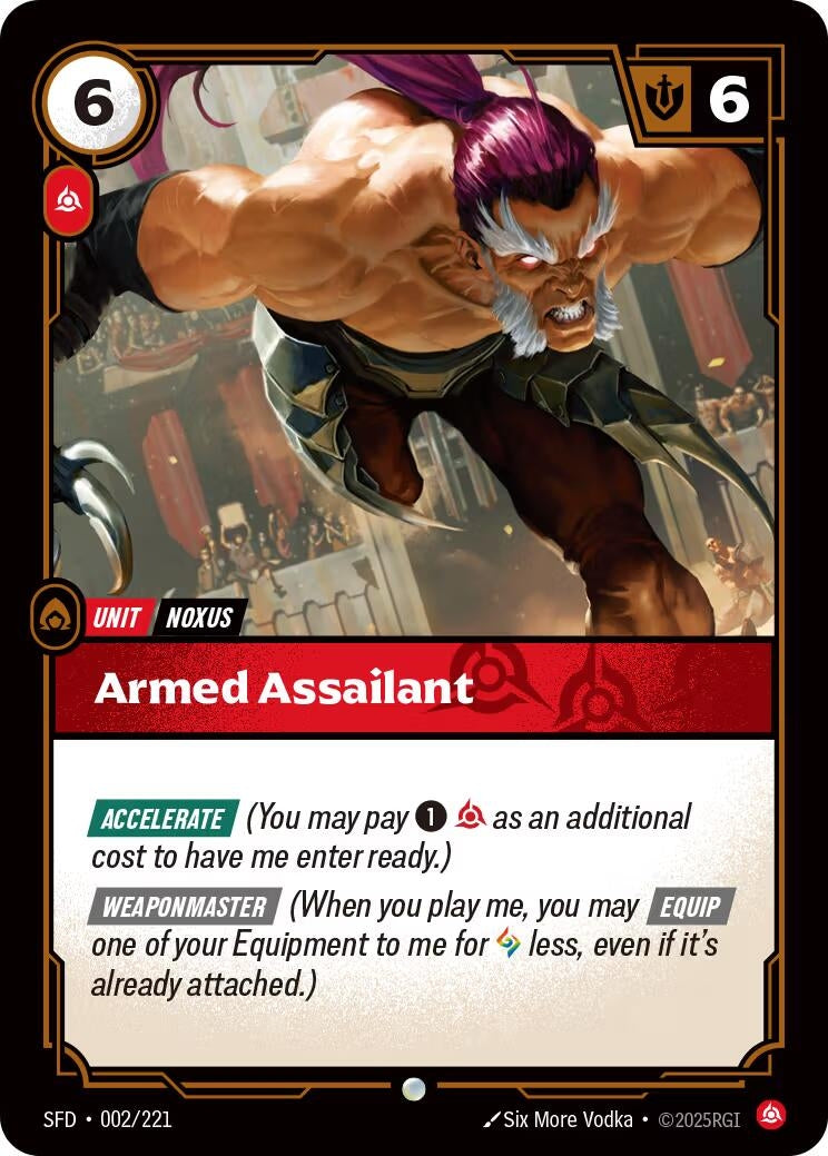 Image for Armed Assailant (002/221) (Spiritforged) - Riftbound: League of Legends Trading Card Game