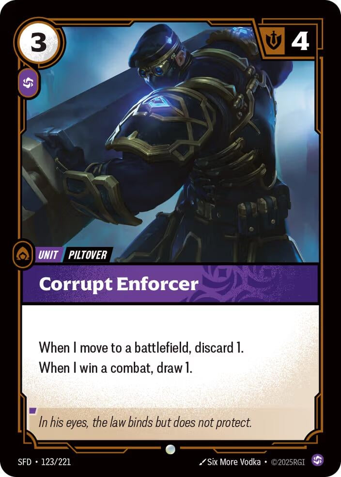 Image for Corrupt Enforcer (123/221) (Spiritforged) - Riftbound: League of Legends Trading Card Game