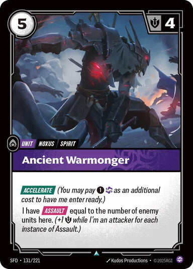 Image for Ancient Warmonger (131/221) (Spiritforged) - Riftbound: League of Legends Trading Card Game