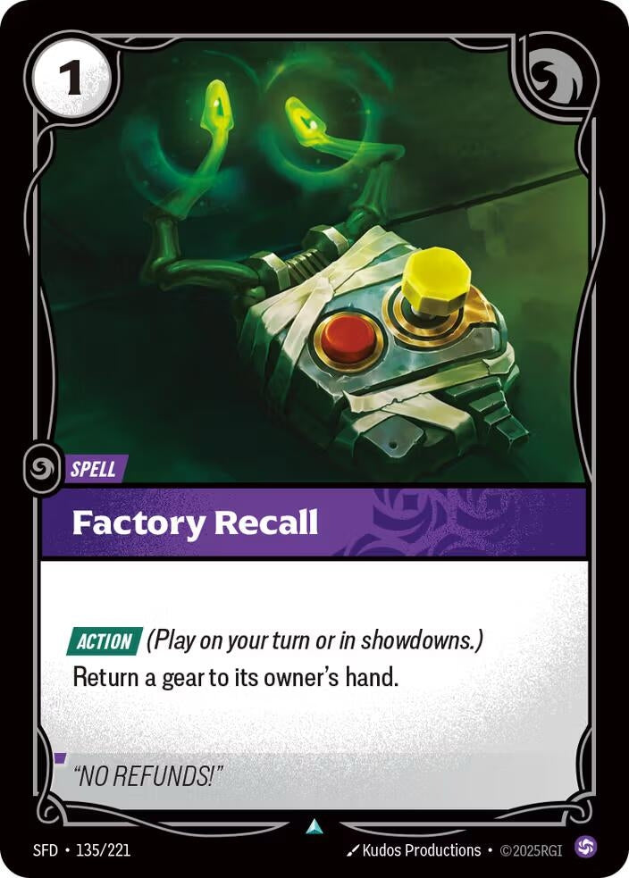 Image for Factory Recall (135/221) (Spiritforged) - Riftbound: League of Legends Trading Card Game