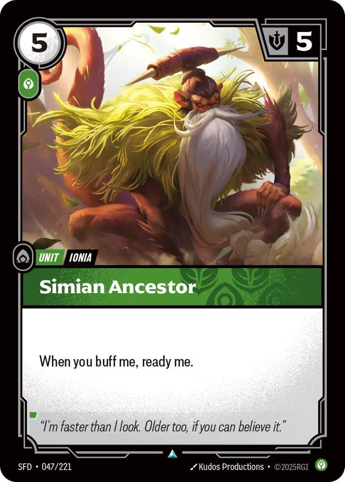 Image for Simian Ancestor (047/221) (Spiritforged) - Riftbound: League of Legends Trading Card Game