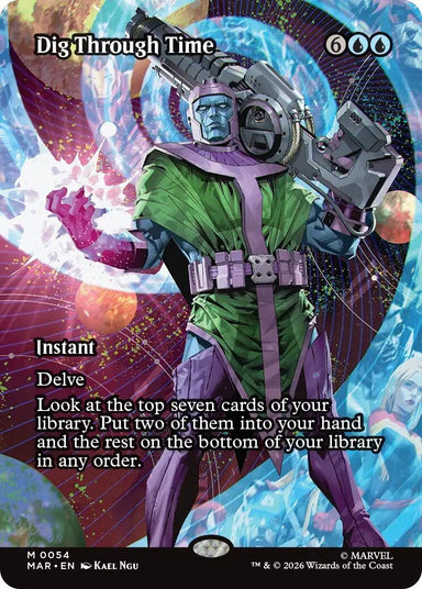 Image for Dig Through Time (Borderless) (54) (Marvel Universe Eternal-Legal) - Magic: The Gathering