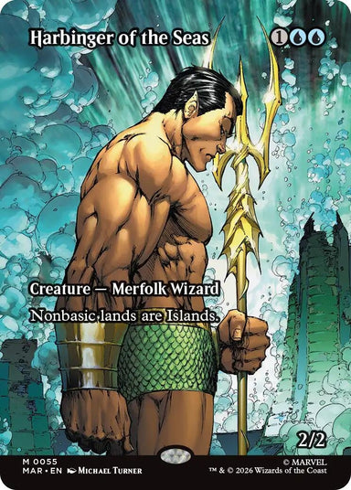 Image for Harbinger of the Seas (Borderless) (55) (Marvel Universe Eternal-Legal) - Magic: The Gathering
