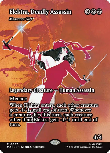 Image for Elektra, Deadly Assassin - Massacre Girl (Borderless) (67) (Marvel Universe Eternal-Legal) - Magic: The Gathering