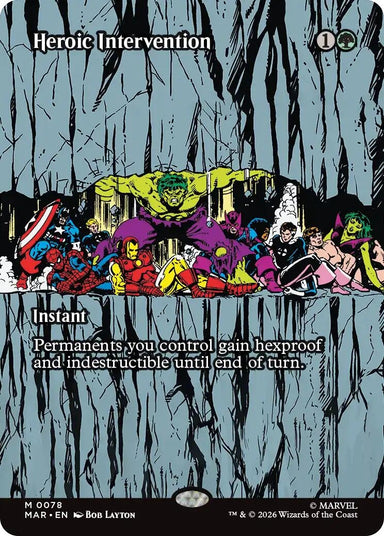 Image for Heroic Intervention (0078) (Borderless) (78) (Marvel Universe Eternal-Legal) - Magic: The Gathering