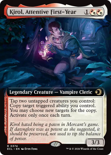Image for Kirol, Attentive First-Year (Extended Art) (374) (Lorwyn Eclipsed) - Magic: The Gathering