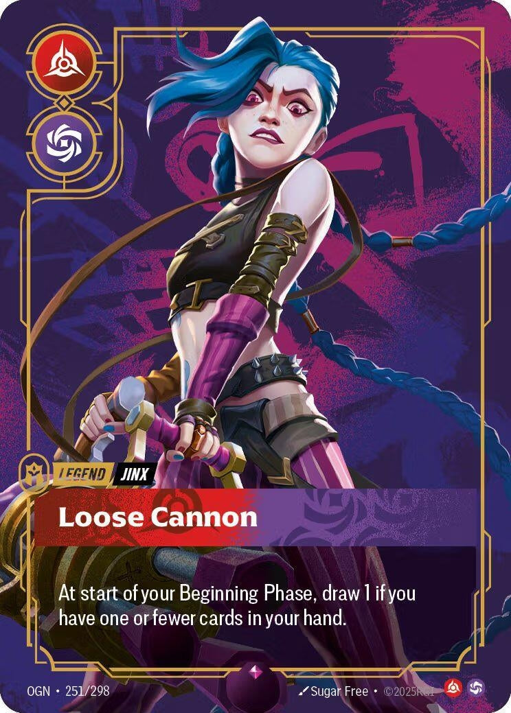 Image for Jinx - Loose Cannon (Metal) (251/298) (Riftbound Organized Play Promotional Cards) - Riftbound: League of Legends Trading Card Game