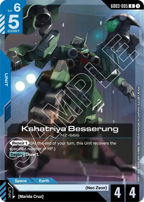 Image for Kshatriya Besserung (GD03-005) (Steel Requiem) (GD03) - Gundam Card Game
