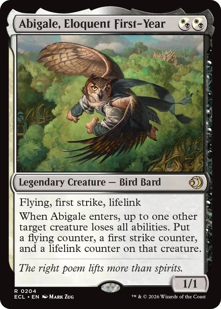 Image for Abigale, Eloquent First-Year (204) (Lorwyn Eclipsed) - Magic: The Gathering