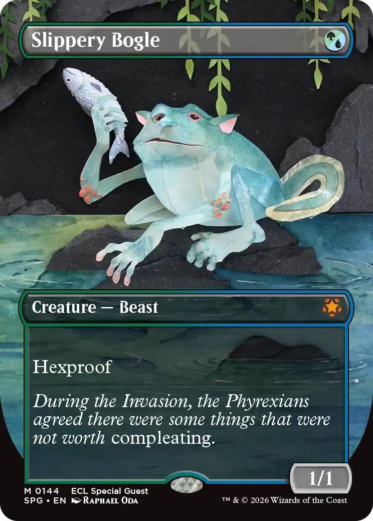 Image for Slippery Bogle (Borderless) (144) (Special Guests) - Magic: The Gathering