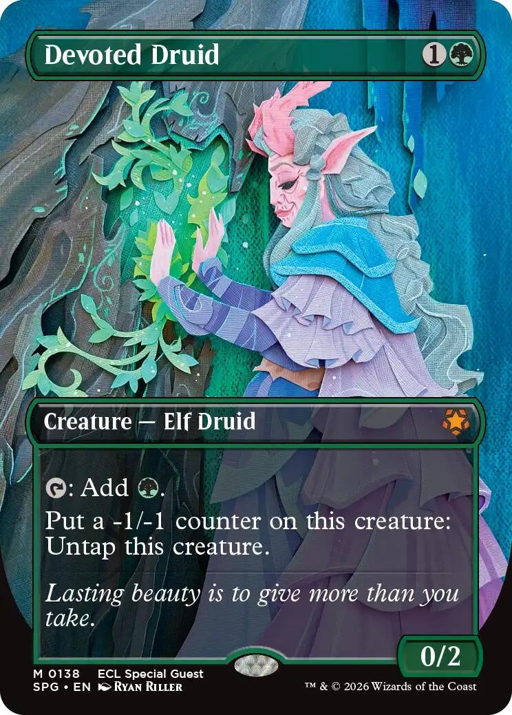 Image for Devoted Druid (Borderless) (138) (Special Guests) - Magic: The Gathering