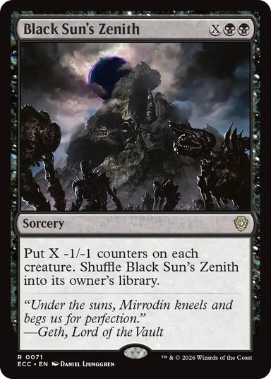 Image for Black Sun's Zenith (71) (Lorwyn Eclipsed) - Magic: The Gathering