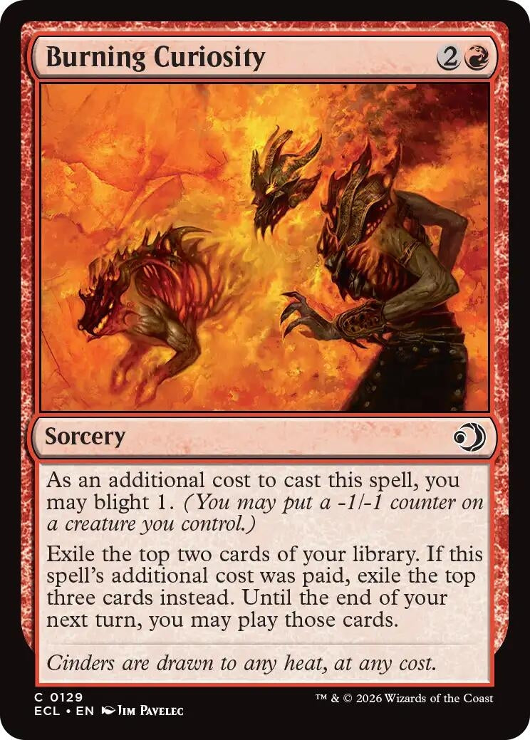 Image for Burning Curiosity (129) (Lorwyn Eclipsed) - Magic: The Gathering