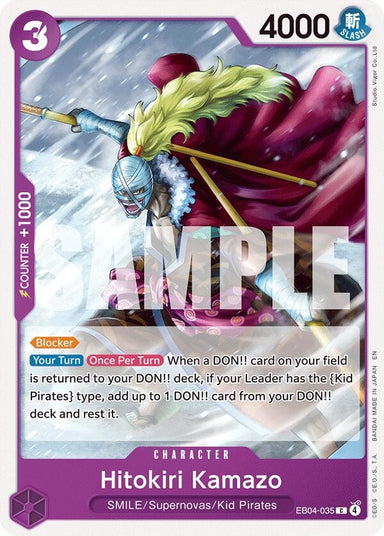 Image for Hitokiri Kamazo (EB04-035) (The Azure Sea's Seven) - One Piece Card Game