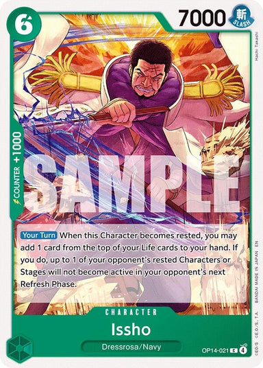 Image for Issho - OP14-021 (OP14-021) (The Azure Sea's Seven) - One Piece Card Game