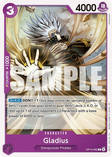 Image for Gladius (OP14-062) (The Azure Sea's Seven) - One Piece Card Game