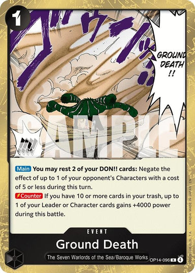 Image for Ground Death (OP14-096) (The Azure Sea's Seven) - One Piece Card Game