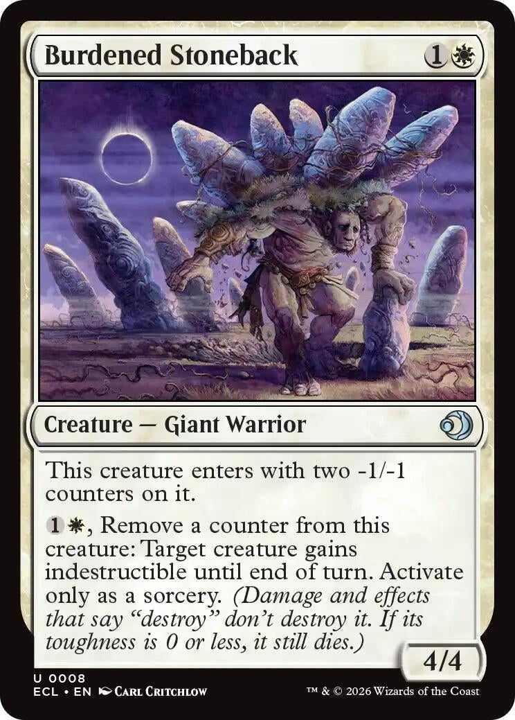 Image for Burdened Stoneback (8) (Lorwyn Eclipsed) - Magic: The Gathering