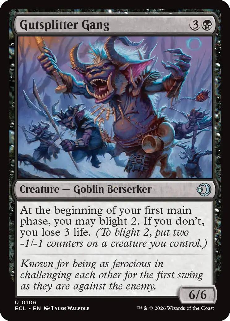 Image for Gutsplitter Gang (106) (Lorwyn Eclipsed) - Magic: The Gathering