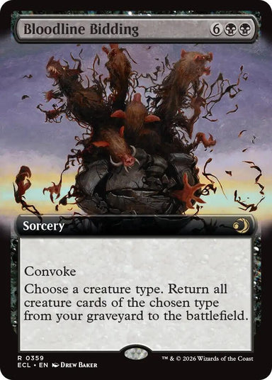 Image for Bloodline Bidding (Extended Art) (359) (Lorwyn Eclipsed) - Magic: The Gathering