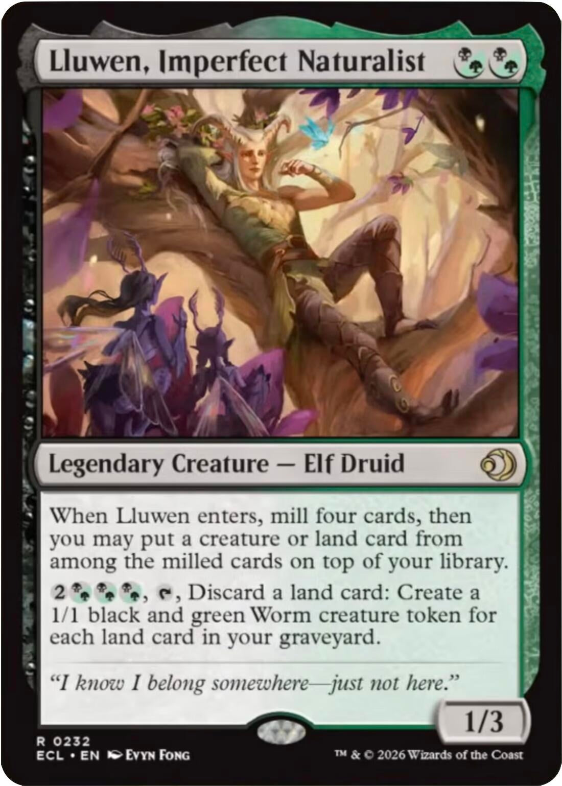 Image for Lluwen, Imperfect Naturalist (232) (Lorwyn Eclipsed) - Magic: The Gathering