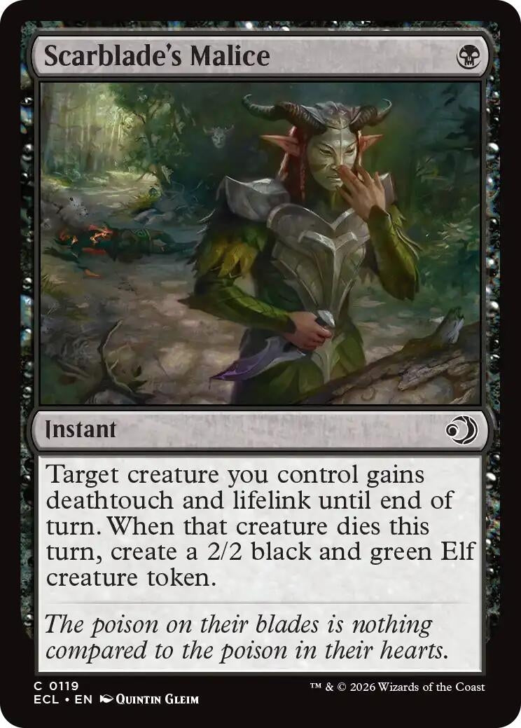 Image for Scarblade's Malice (119) (Lorwyn Eclipsed) - Magic: The Gathering