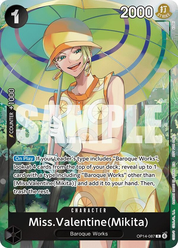 Image for Miss.Valentine(Mikita) (Dash Pack) (OP14-087) (The Azure Sea's Seven) - One Piece Card Game