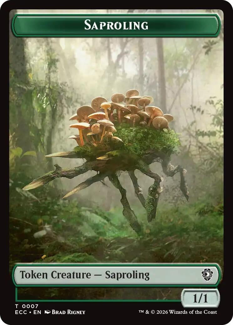 Image for Saproling // The Monarch Double-Sided Token (7 // 12) (Lorwyn Eclipsed) - Magic: The Gathering