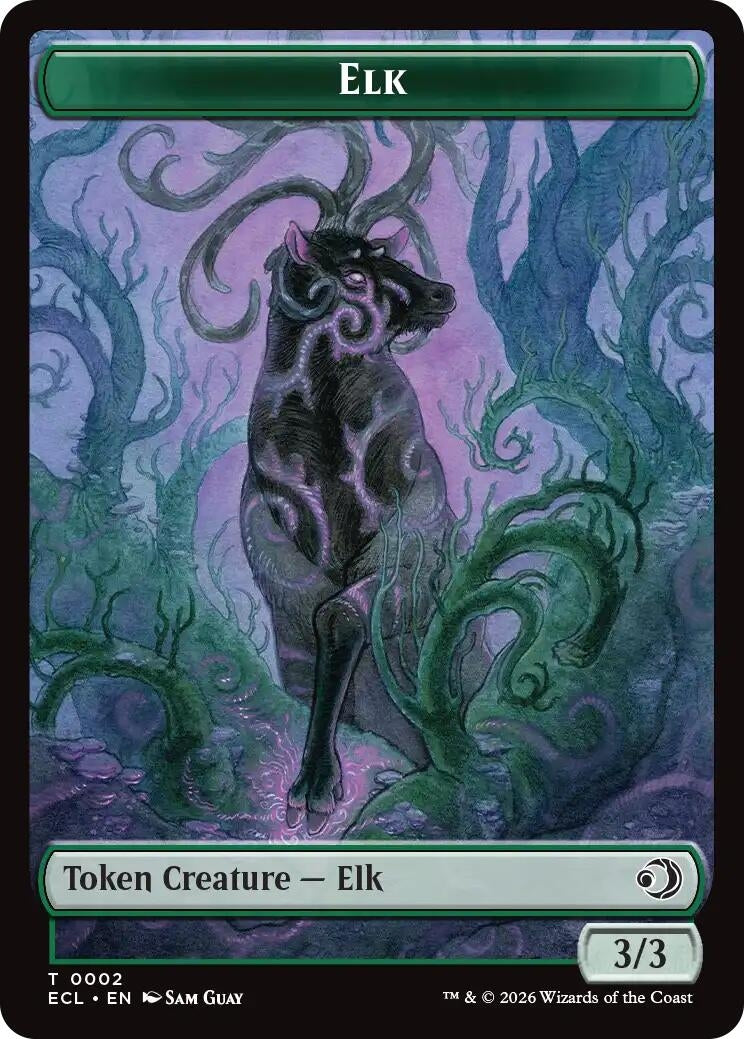Image for Elk // Emblem - Oko, Shadowmoor Scion Double-Sided Token (2 // 12) (Lorwyn Eclipsed) - Magic: The Gathering
