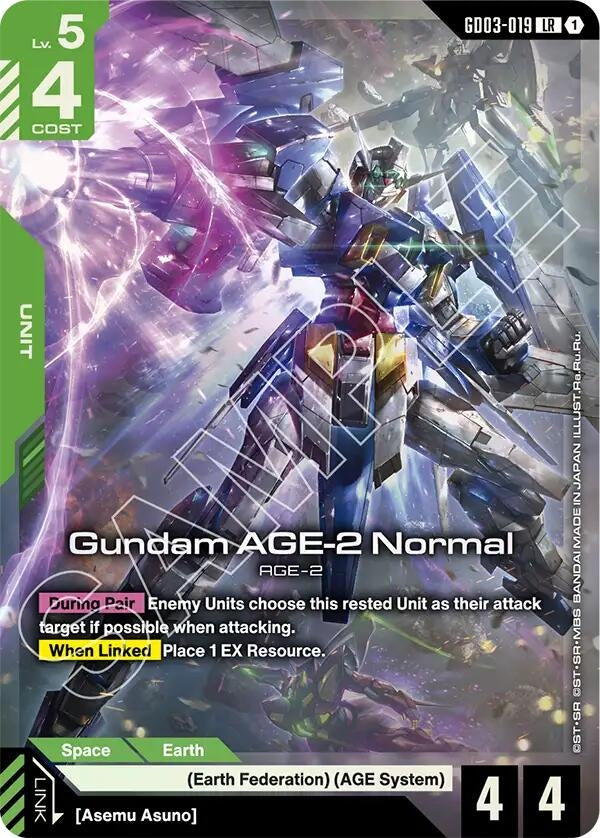 Image for Gundam AGE-2 Normal (GD03-019) (Steel Requiem) (GD03) - Gundam Card Game