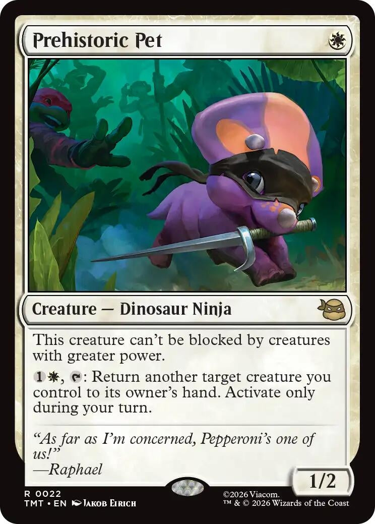 Image for Prehistoric Pet (22) (Teenage Mutant Ninja Turtles) - Magic: The Gathering