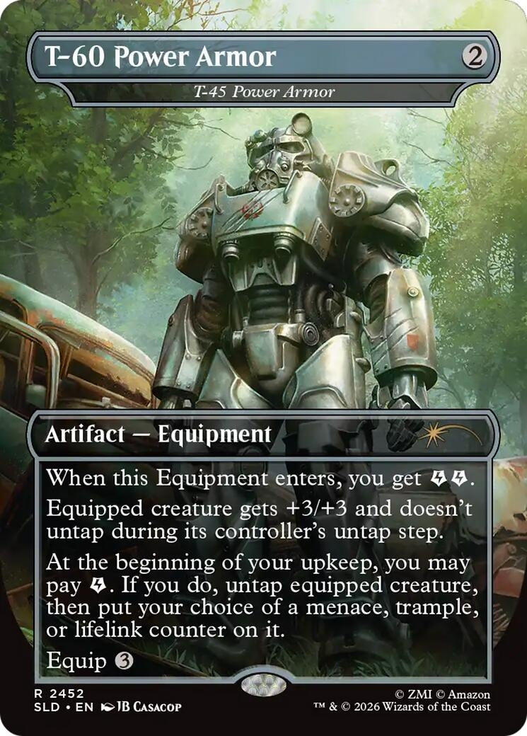 T-60 Power Armor - T-45 Power Armor (2452) (Secret Lair Drop Series)