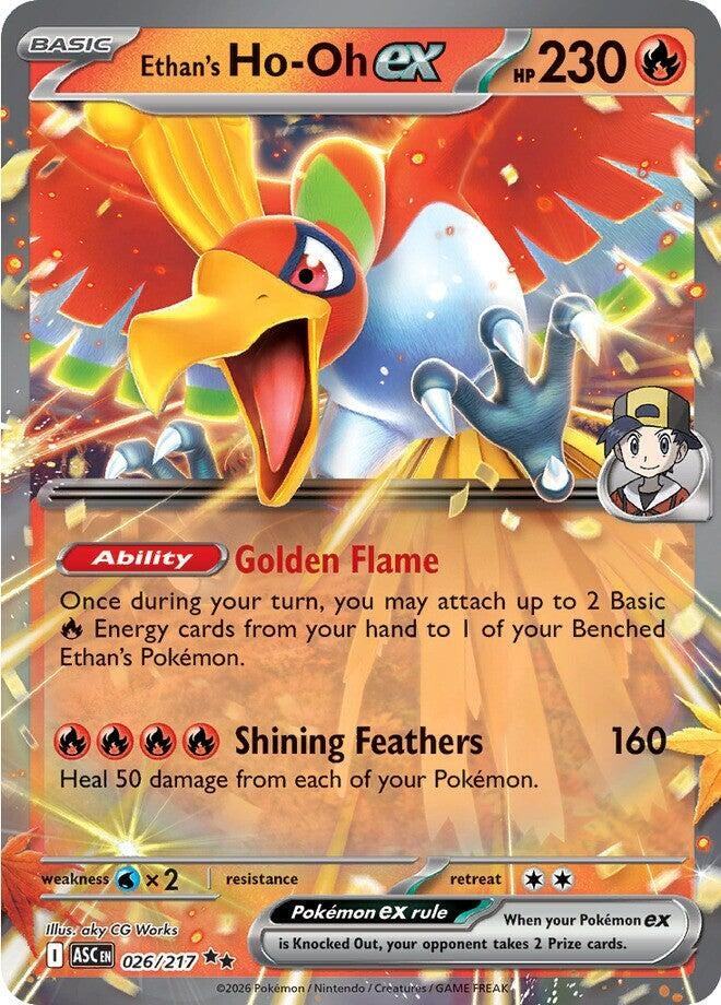 Image for Ethan's Ho-Oh ex (026/217) (ME: Ascended Heroes) - Pokemon