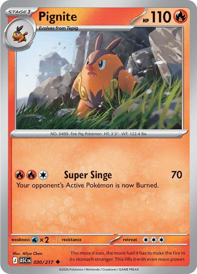 Image for Pignite (030/217) (ME: Ascended Heroes) - Pokemon