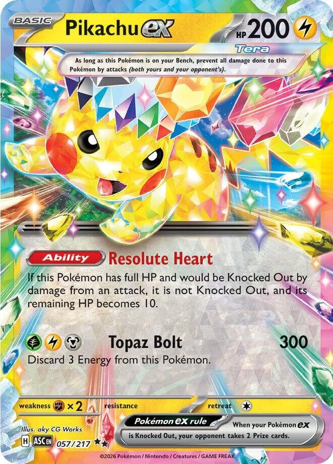Image for Pikachu ex (057/217) (ME: Ascended Heroes) - Pokemon