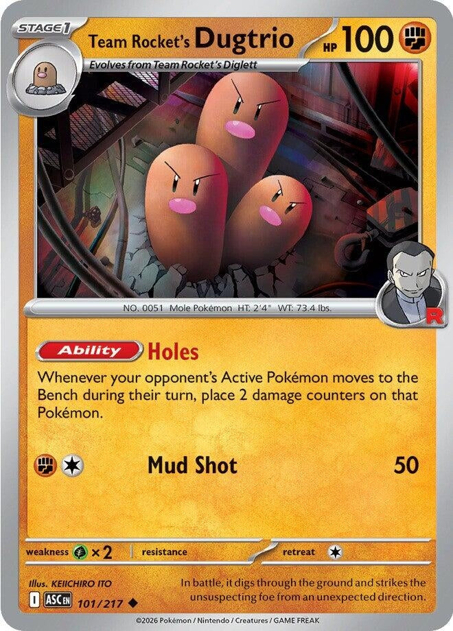 Image for Team Rocket's Dugtrio (101/217) (ME: Ascended Heroes) - Pokemon