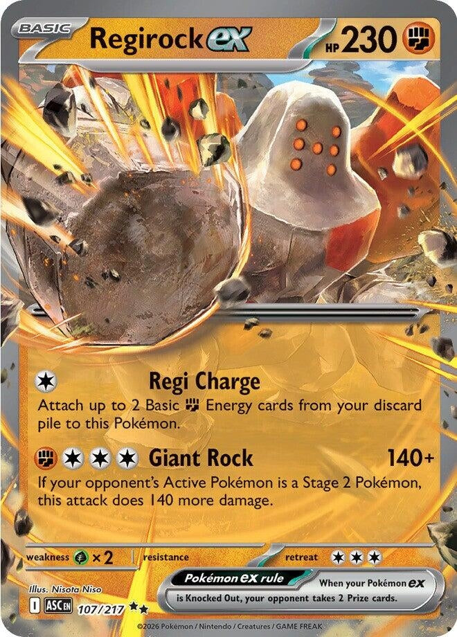 Image for Regirock ex (107/217) (ME: Ascended Heroes) - Pokemon
