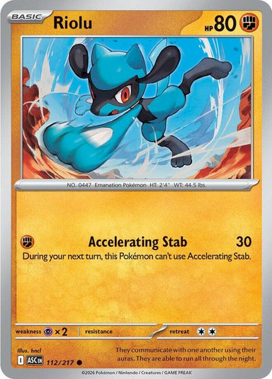 Image for Riolu (112/217) (ME: Ascended Heroes) - Pokemon