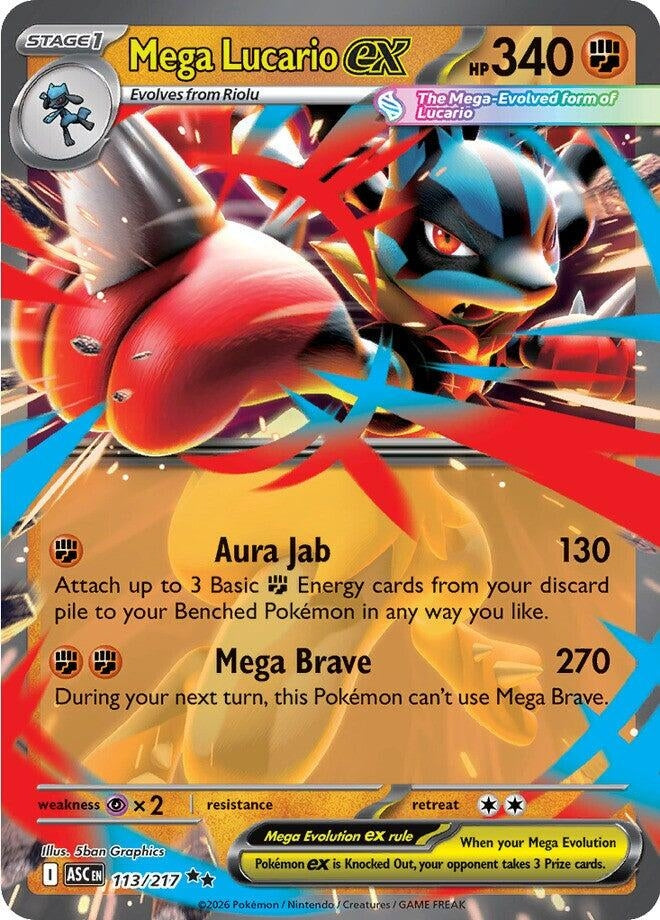Image for Mega Lucario ex (113/217) (ME: Ascended Heroes) - Pokemon