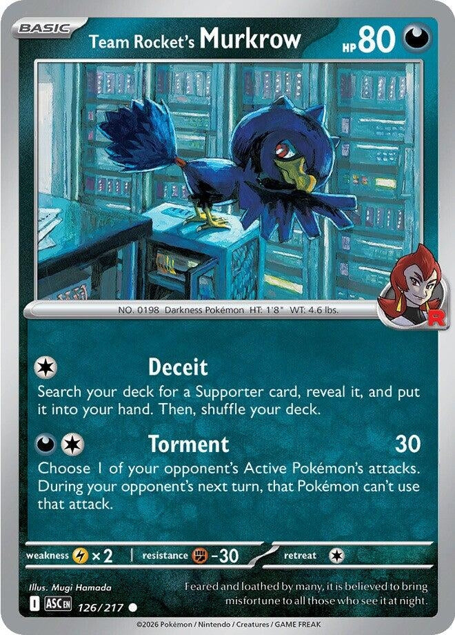 Image for Team Rocket's Murkrow (126/217) (ME: Ascended Heroes) - Pokemon