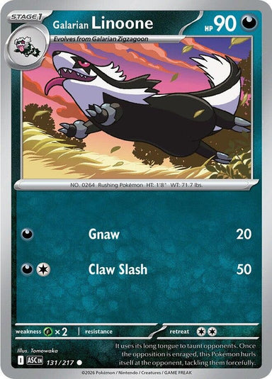 Image for Galarian Linoone (131/217) (ME: Ascended Heroes) - Pokemon