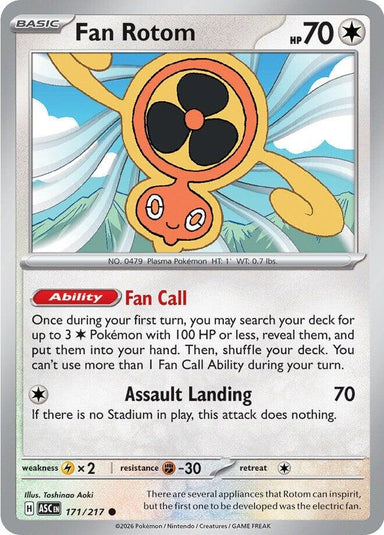 Image for Fan Rotom (171/217) (ME: Ascended Heroes) - Pokemon