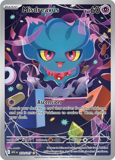 Image for Misdreavus (233/217) (ME: Ascended Heroes) - Pokemon