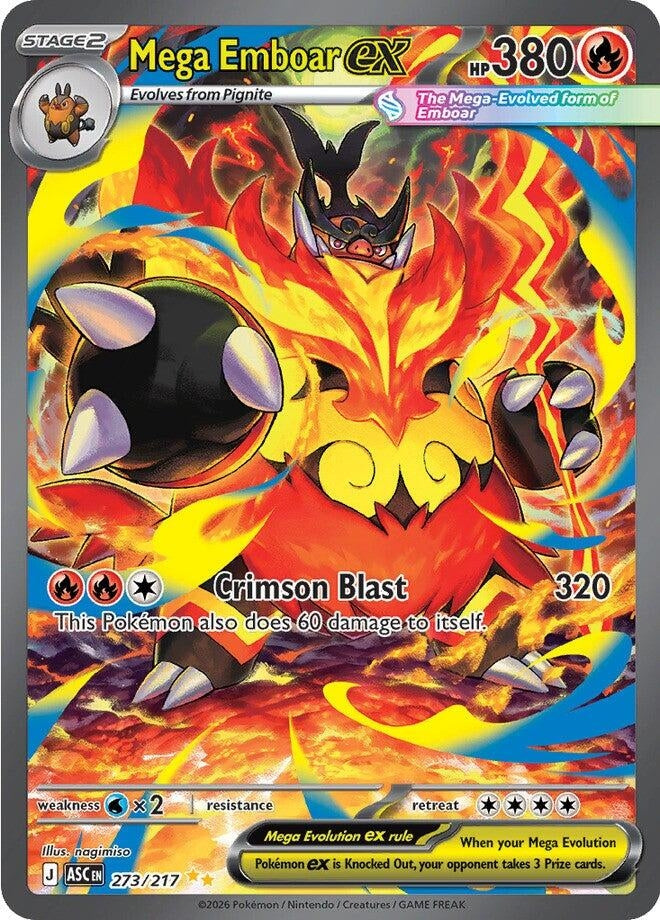 Image for Mega Emboar ex (273/217) (ME: Ascended Heroes) - Pokemon