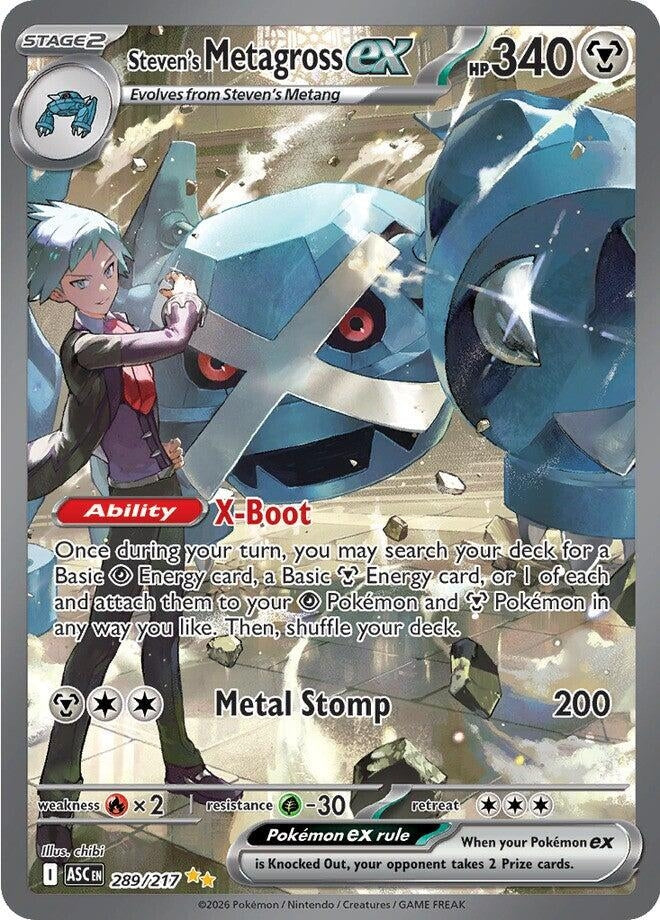 Image for Steven's Metagross ex (289/217) (ME: Ascended Heroes) - Pokemon