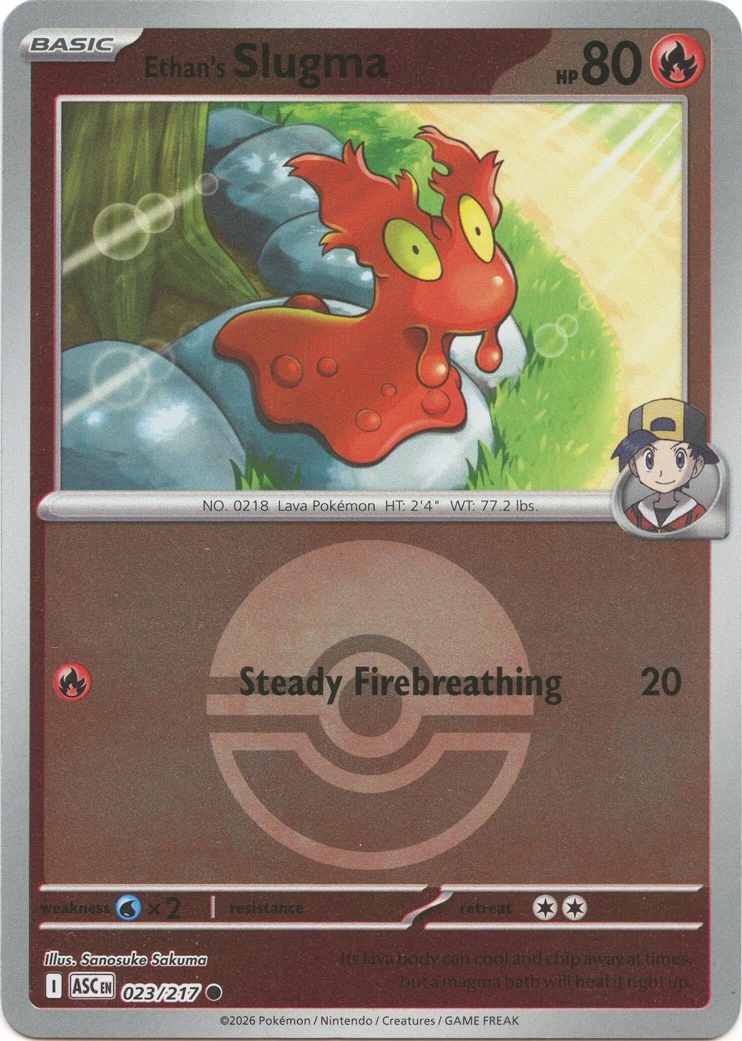 Ethan's Slugma (Poke Ball) (023/217) (ME: Ascended Heroes)