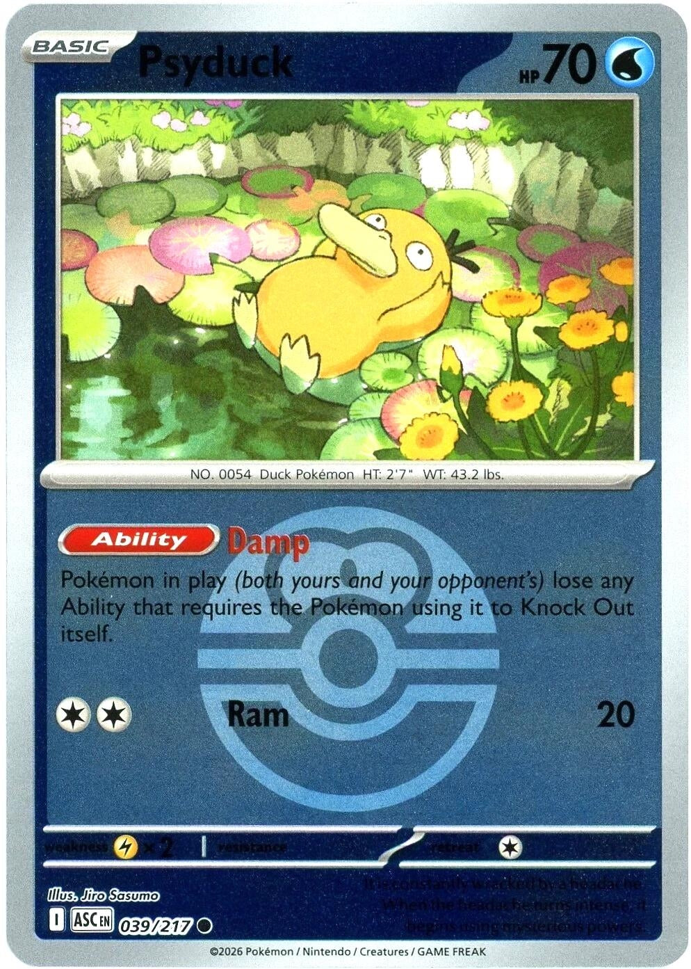 Image for Psyduck - 039/217 (Love Ball) (039/217) (ME: Ascended Heroes) - Pokemon