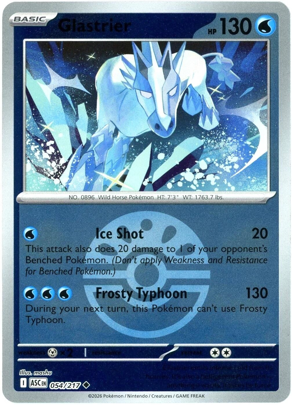Image for Glastrier (Friend Ball) (054/217) (ME: Ascended Heroes) - Pokemon