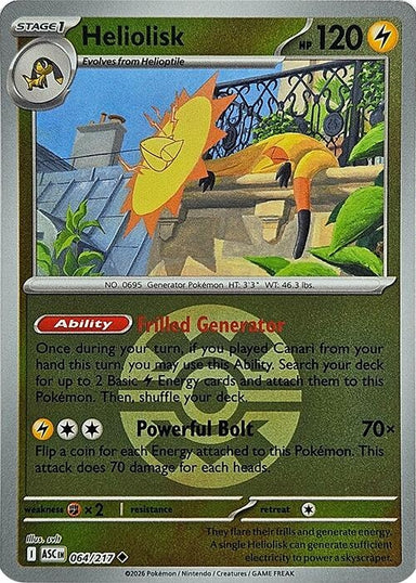 Image for Heliolisk - 064/217 (Quick Ball) (064/217) (ME: Ascended Heroes) - Pokemon