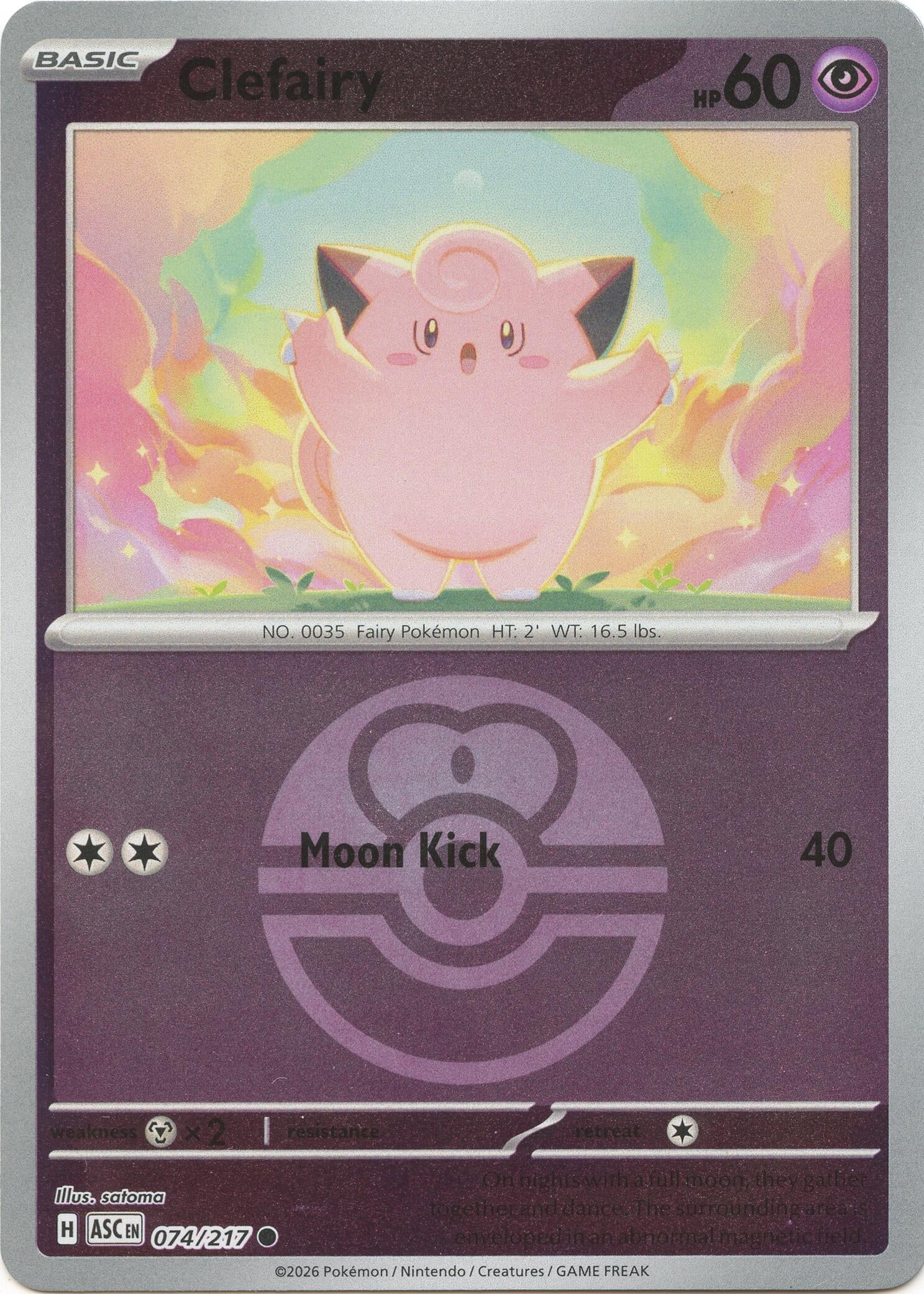 Clefairy (Love Ball) (074/217) (ME: Ascended Heroes)